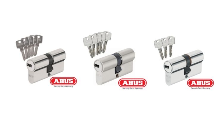 ABUS ec660 Serrure Cylindre Cylindre De Verrouillage z65/k45mm avec 3 à 10 clés SKG ** 