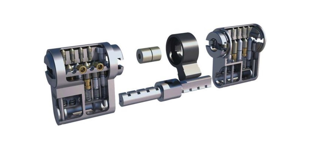 anti-choc anti-perçage anti-crochetage UPVC et composite. Serrure à cylindre Euro 70 mm chrome avec 3 clés haute sécurité pour portes en bois