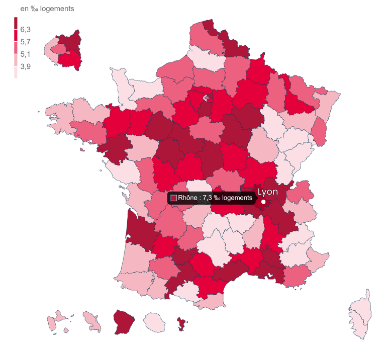 carte cambriolage Rhone 2024